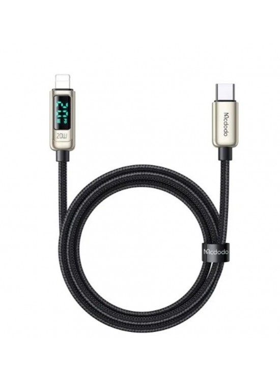 MCDODO CA-8811 20W DİJİTAL GÖSTERGELİ TYPE-C TO LİGHTNİNG PD DATA-ŞARJ KABLOSU-GÜMÜŞ