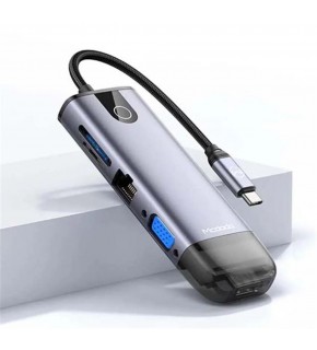 MCDODO HU-7420 10in1 Type-C Gigabit Lan + HDMI + Macbook + VGA Çoklayıcı Adaptör