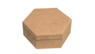 Mdf Kapaklı Altıgen Kutu 23x23x9.5