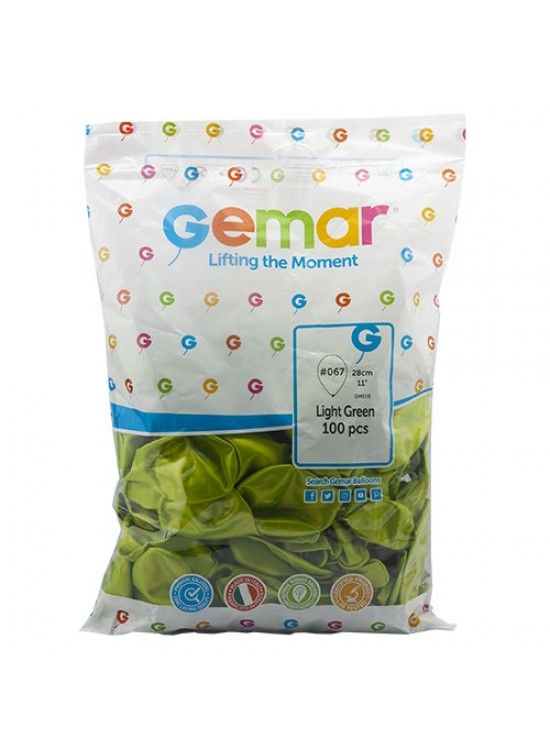 Metalik Balon Gm110 28Cm 100 Lü A.Yeşil 067