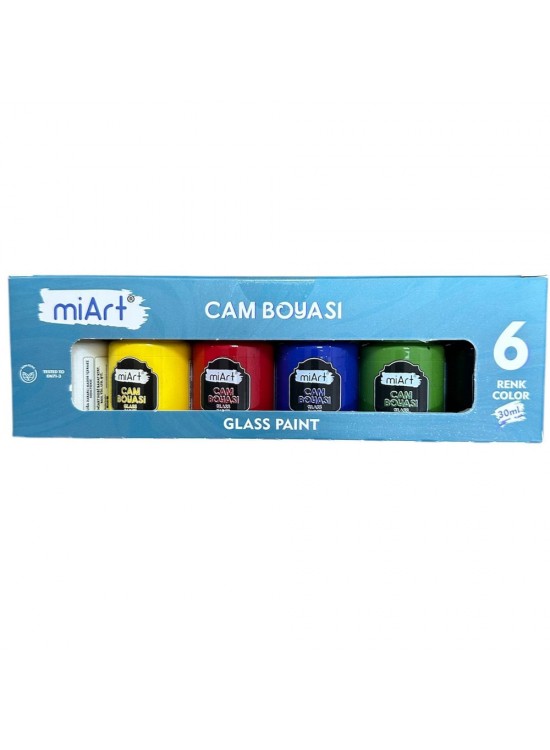 Miart Cam Boyası 6 Lı Set 30 ML