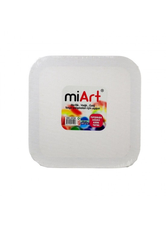 Miart Tuval Yuvarlak Köşeli Kare 20 Cm