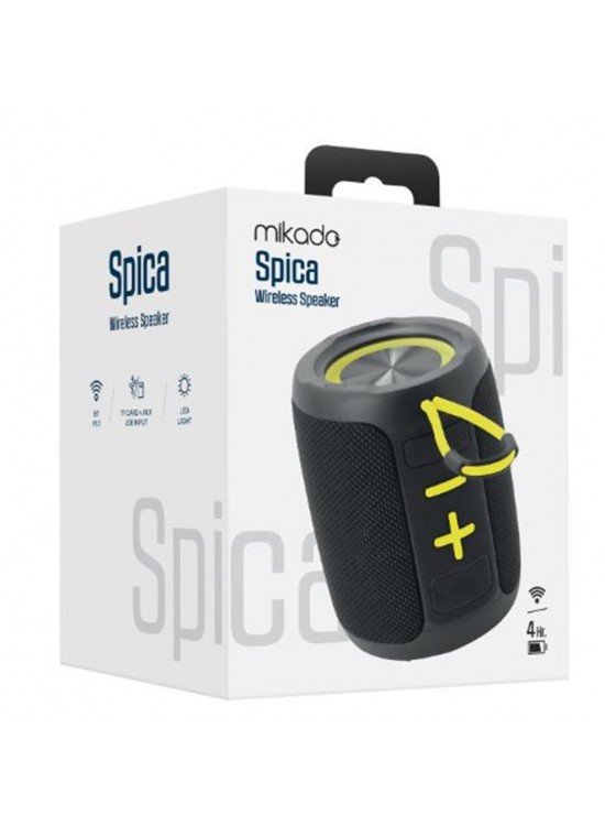 Mikado MD-60BT Spica Siyah 13W 1800mAh BT-TF-USB-ECO Led Işıklı Speaker