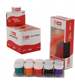 Mikro Guaj Boya Şişe 10 Renk 20 ML GJ-10