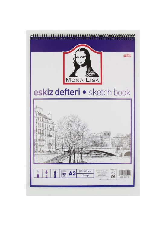Mona Lisa Eskiz Defteri Telli A3 120 GR 50 YP MN13-3