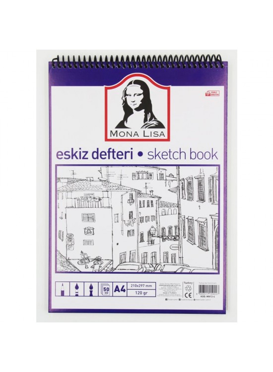 Mona Lisa Eskiz Defteri Telli A4 120 GR 50 YP MN13-4