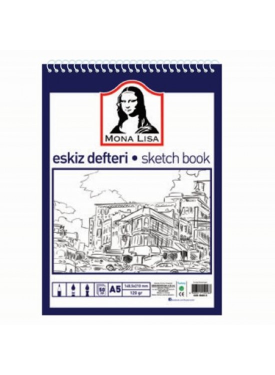 Mona Lisa Eskiz Defteri Telli A5 120 GR 50 YP MN13-5