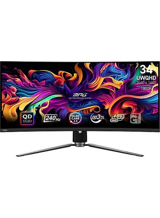 Msi 34" Mpg 341CQPX QD-OLED 3440x1440 240Hz 0.03 ms HDMI DP Type-C True Black Gaming Monitör