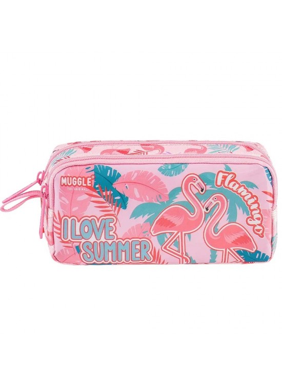 Muggle Kalem Çantası Flamingo Rose Mu-7273