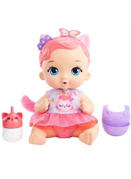 My Garden Baby Yavru Kedi Bebeğimin Bakım Zamanı Pembe Saçlı Bebek