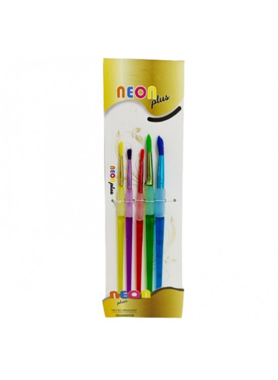 Neon 5 Li Fırça Seti Hkd-150 Silikon Tutma Yerli