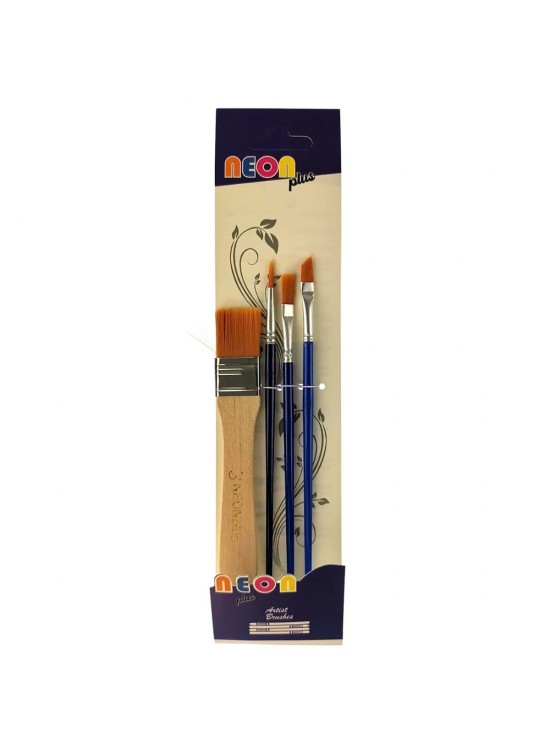 Neon Fırça Seti 4 Lü Hkd-144