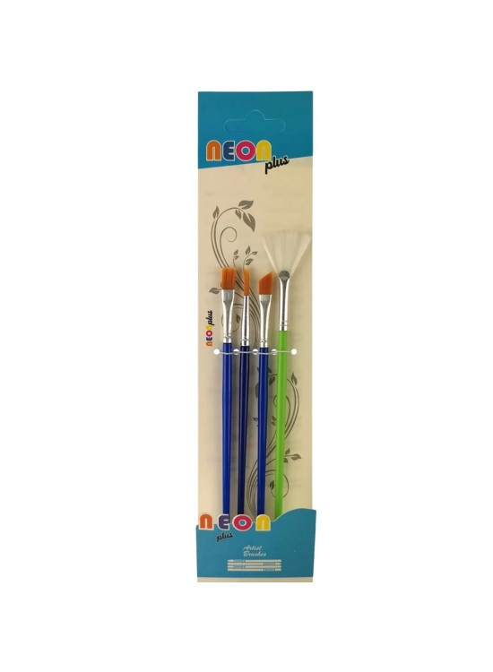Neon Plus Fırça Seti 4 Lü HKD-143