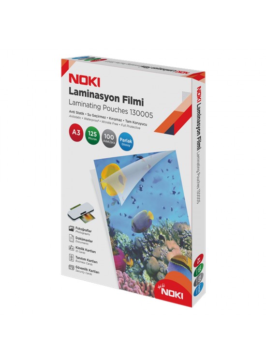 Noki Laminasyon Filmi Parlak 125 Mic A3 100 Lü 130005
