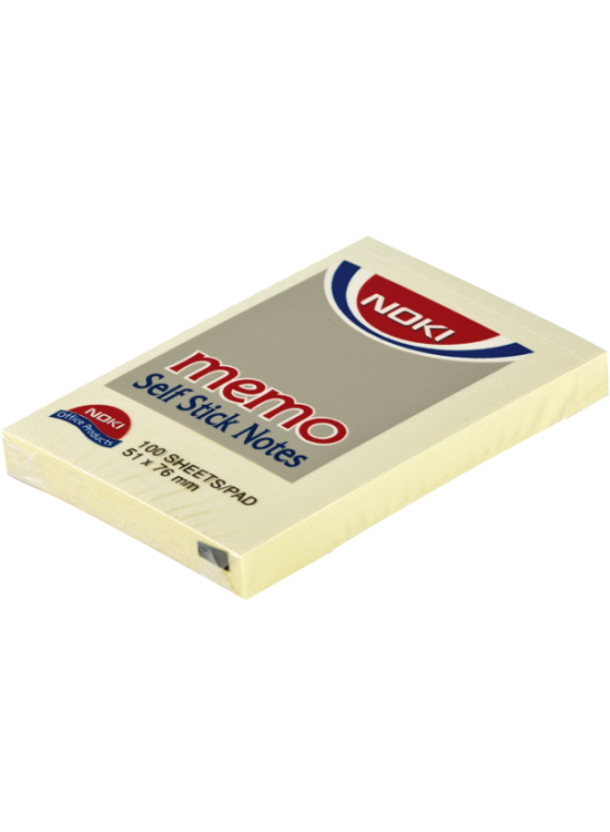 Noki Yapışkanlı Not Kağıdı Memo 100 YP 51x75 Sarı 12006 (1 Adet)