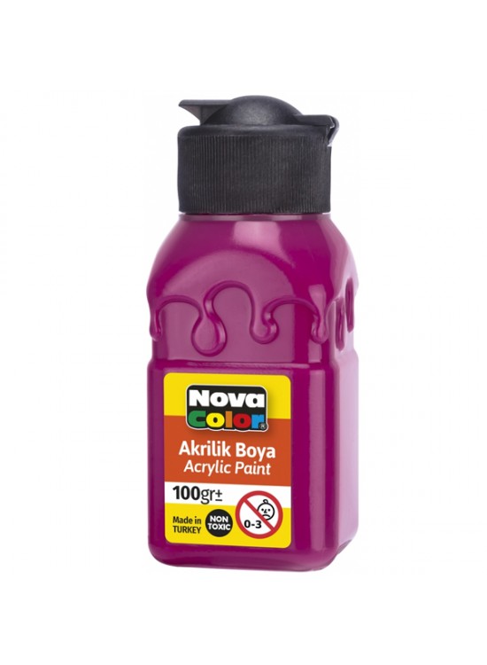 Nova Color Akrilik Boya Şişe 100 CC Magenta Kırmızı Nc-2024