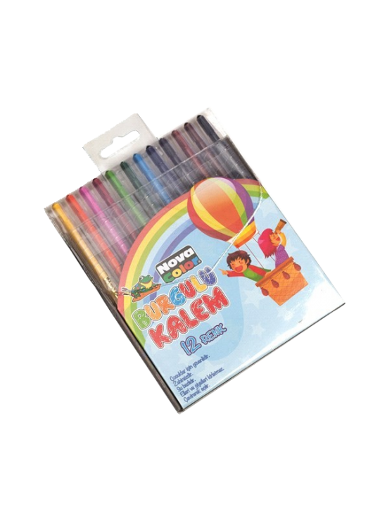 Nova Color Mum Pastel Boya Silinebilir Yuvarlak 12 Renk NC-2122