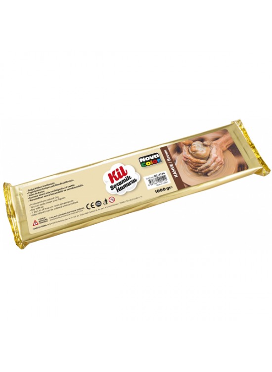 Nova Color Seramik Kil Çamuru 1000Gr Kahve