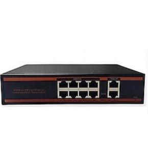 Nova HIF0820FBL-C 8 Port Poe+ 10-100 Mbps 2 Port 10-100 Mbps Uplink Switch