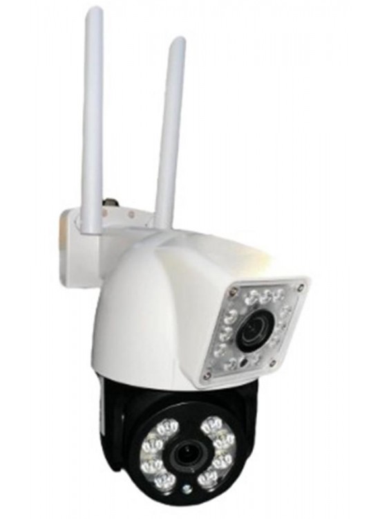 OKam O-Kam-3011 Çift Kameralı Full HD 4 MP Gece Görüşlü IP Wi-Fi PTZ Güvenlik Kamerası