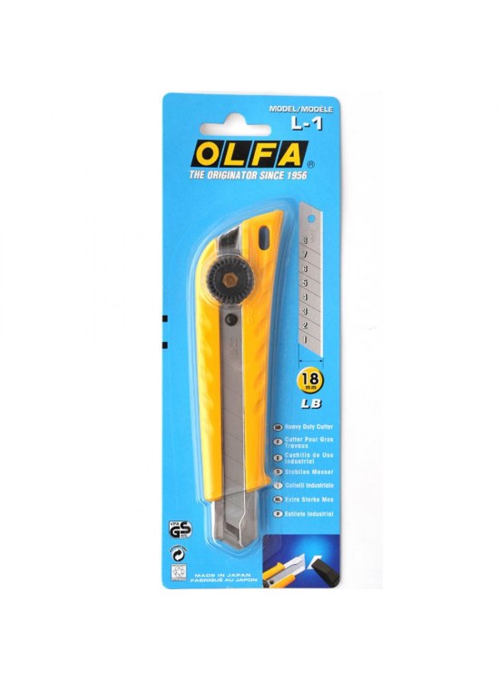 Olfa Maket Bıçağı Geniş Sıkıştırmalı Ağır Model L-1