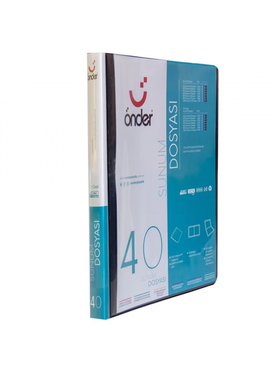Önder Katalog (Sunum) Dosyası PP Öncepli 40 Lı Siyah 1240-3