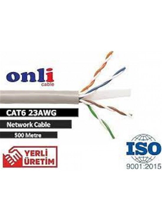 Onli ON-6002 U-UTP 23 AWG CCA 500 Metre Cat6 Kablo