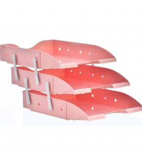 Ops Evrak Rafı Hareketli 3 LÜ Pastel Pembe RF 303