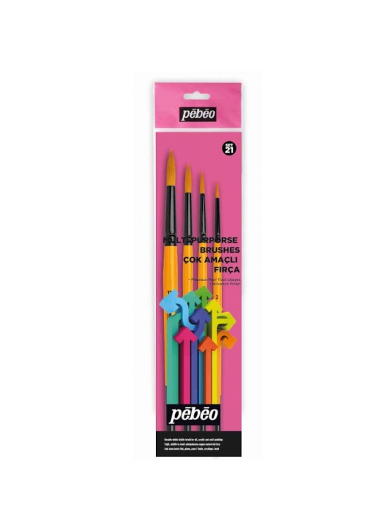 Pebeo Fırça Seti Yuvarlak No:2,5,8,12 4 Lü SET-21