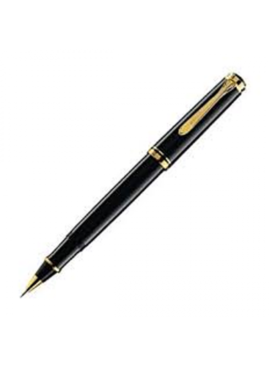 Pelikan Roller Kalem 14 Ayar Altın Kaplama Siyah R600