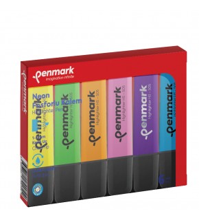 Penmark Fosforlu Kalem 6 Lı Karışık Renk Neon
