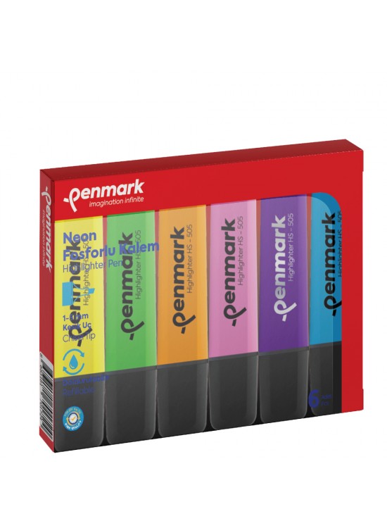 Penmark Fosforlu Kalem 6 Lı Karışık Renk Neon