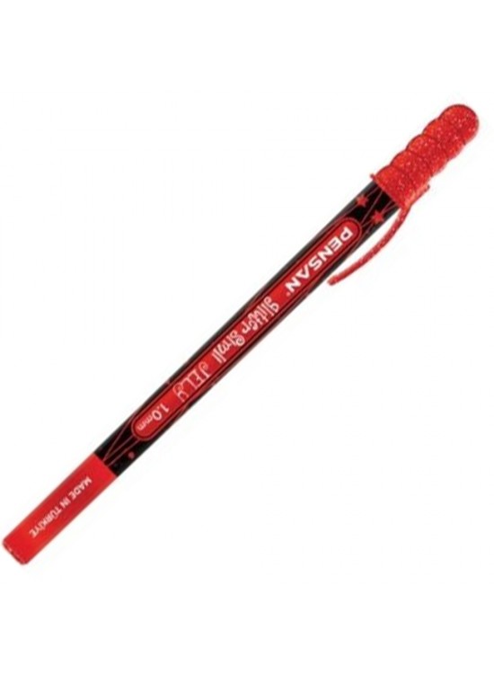 Pensan Jel Kalem Jely 1.0 MM Glıtter Simli Kırmızı 2800 (1 Adet)
