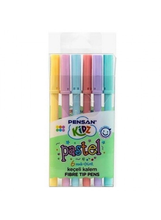 Pensan Keçeli Kalem 6 Renk Pastel Kesik Uç 99096