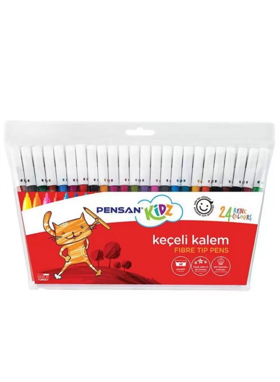 Pensan Kidz Keçeli Kalem 24 Renk İnce Uçlu 5000