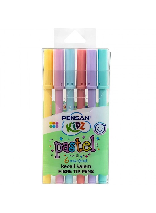 Pensan Kidz Keçeli Kalem 6 Renk Pastel