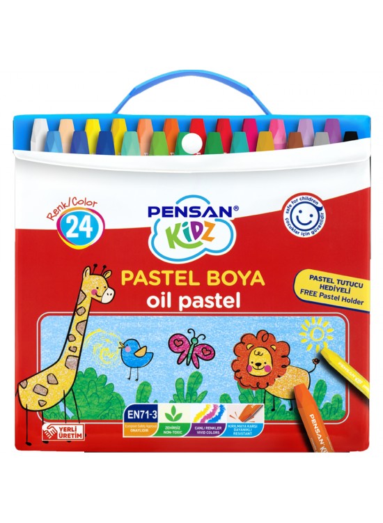 Pensan Kidz Pastel Boya Çantalı 24 Renk