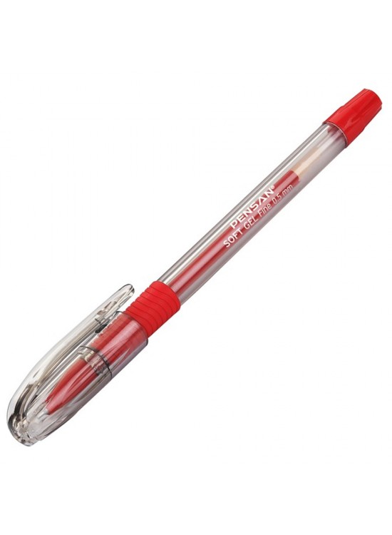Pensan Tükenmez Kalem Soft Gel Fıne Kırmızı 0.5 MM 2420 (1 Adet)
