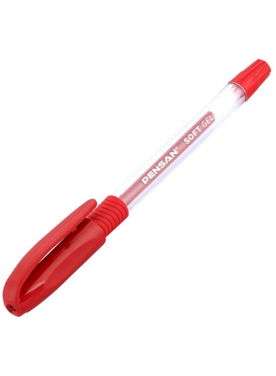 Pensan Tükenmez Kalem Soft Gel Kırmızı 0.7 MM 2400 (1 Adet)
