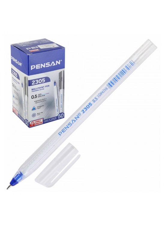 Pensan Tükenmez Kalem Üçgen Mavi 0,5 MM 2305 (1 Adet)