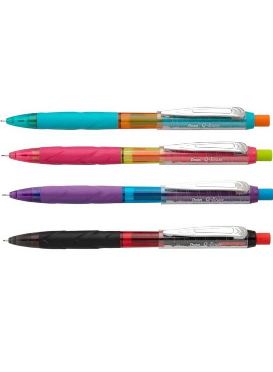 Pentel Versatil Kalem Metal Klipsli Büyük Boy Silgili Q-ERASE 0.7 MM Mor (1 Adet)