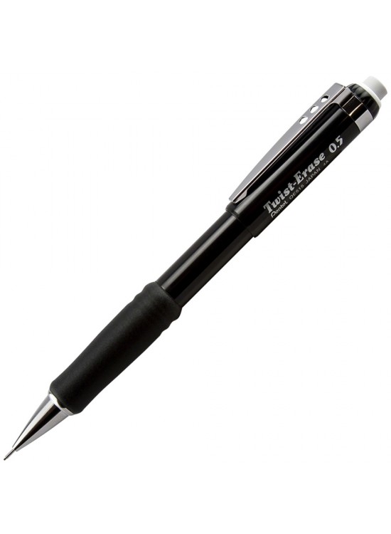 Pentel Versatil Kalem Twıst Metal Klipsli Büyük Boy Silgili 0.5 MM QE515-AX