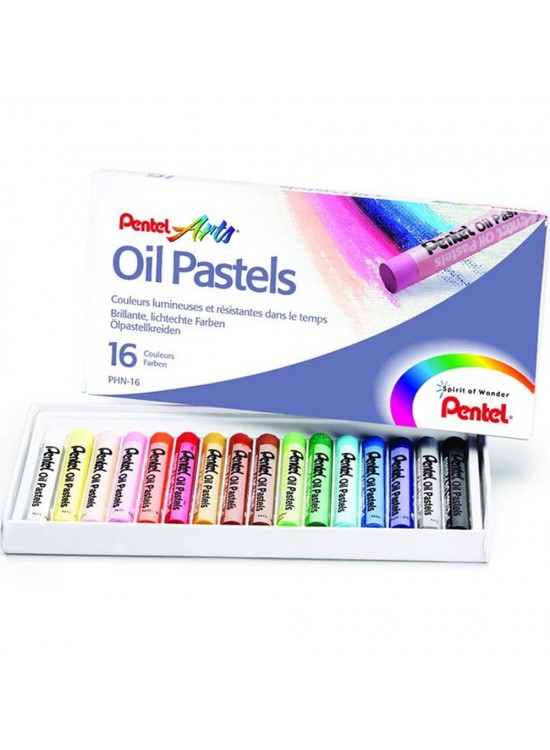 Pentel Yağlı Pastel 16 Renk PHN16