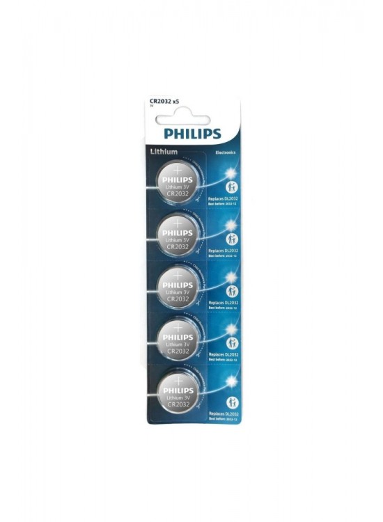 Philips Lithium Pil Cr2032 3.0V 5 Li