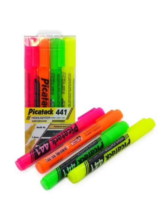 Picatack Fosforlu Kalem 4 Lü 441