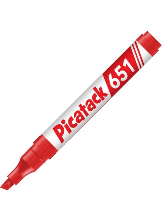 Picatack Permanent Marker 1-5 MM Kesik Uç Kırmızı 651 (1 Adet)