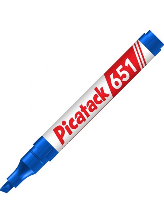 Picatack Permanent Marker 1-5 MM Kesik Uç Mavi 651 (1 Adet)