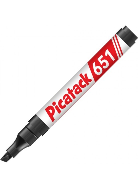 Picatack Permanent Marker 1-5 MM Kesik Uç Siyah 651 (1 Adet)