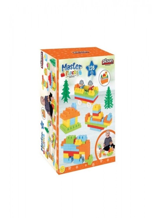 Pilsan Oyuncak Aksesuarlı Master Bloklar 128 Parça 03571