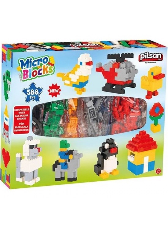 Pilsan Oyuncak Klasik Mikro Bloklar 588 Parça 03492